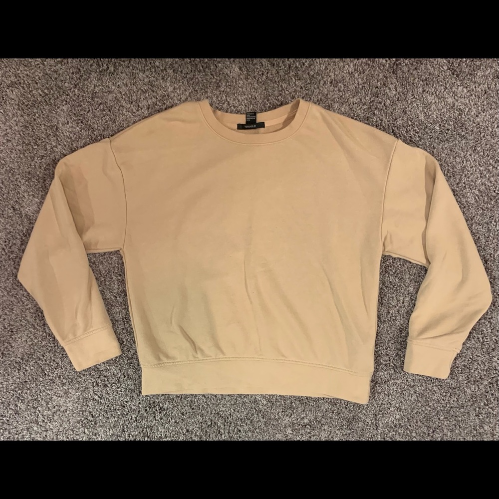 Forever 21 cream colored crew neck